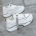 Women Sneakers h-heel GIrls Casual SPorts Shoes Low Cut Students White/black SHoes. 