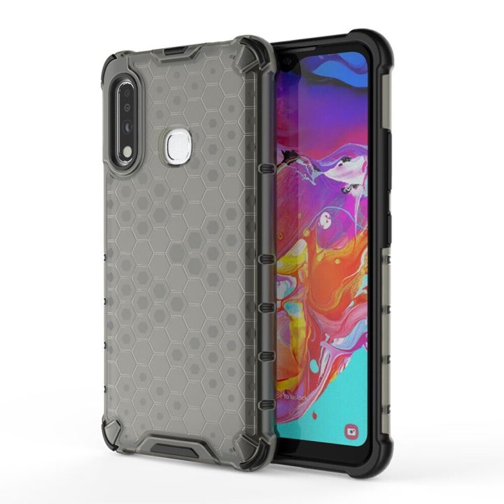lthmy for Samsung Galaxy A70 cover Shockproof Transparent Hard Case Full Protection Back Cover Honeycomb Casing
