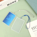 Transparent Flip Case Cover ID Card Holder with Lanyard Name Tag Student Bus Card Credit Card Employee Access Card Holder. 