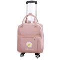 New Style Can Back Trolley Travel Bag Female Hand-Held Luggage Bag Cute Large Capacity Student Draw-Bar Bag Waterproof Boarding Bag. 