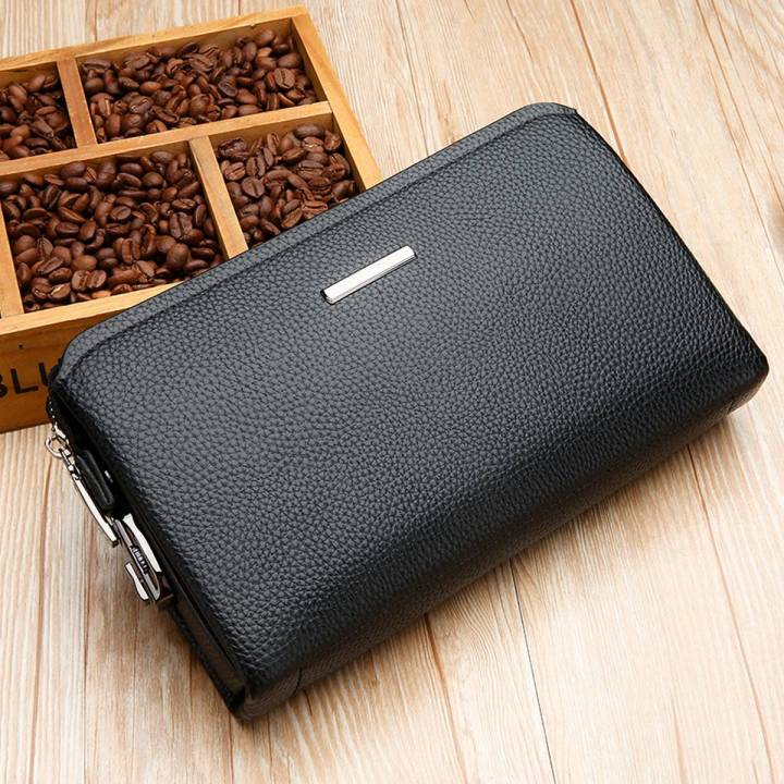 【BestGO】Password lock clutch bag business casual clutch bag large capacity fashion trendy male anti-theft retro handbag to send card package