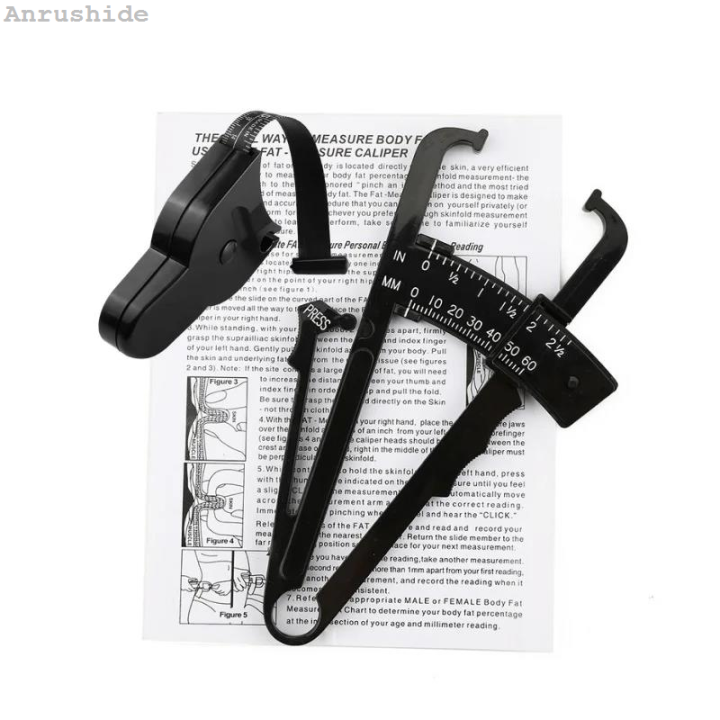 Anrushide 70mm Skinfold Body Fat Caliper Set With Measure TapeBody ...