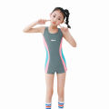 Children's Swimsuit Girl's Swimsuit One-Piece Professional Student Swimwear Medium and Large Children's Professional Sports Boxer Children's Swimwear. 