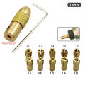 7/12Pcs/Set Brass Collet Micro Drill Self-tightening Drill Bit Tool Chuck Adapter Quick Release Keyless Bit Adapt 2-5mm Fengshi. 