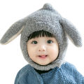Yfashion Baby  Wool  Knitted  Hat Solid Color hree-dimensional Ears Decor Winter Cold Cap For 1-3 Year Old color. 