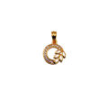 Gold Plated Round Shape Design Pendant For Women. 