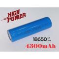 Rechargeable Battery 18650 GH18650 3.7V  Battery 4300mA With Button. 