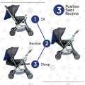 Lightweight Folding Baby Stroller with adjustment wheels lock  step fold able for sleep comfortable slee for baby |Infinity needs|. 