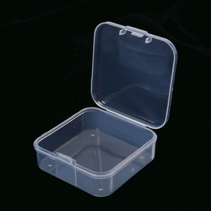 5pcs Mini Storage Box Clear Lidded Small Plastic Box For Trifles Parts Tools Storage Box Jewelry Display Case Beads Container