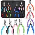 8 Pieces Jewelry Making Pliers Tool Kit, Needle Nose Pliers, Round Nose Pliers, Nylon Jaw Pliers for Jewelry DIY. 