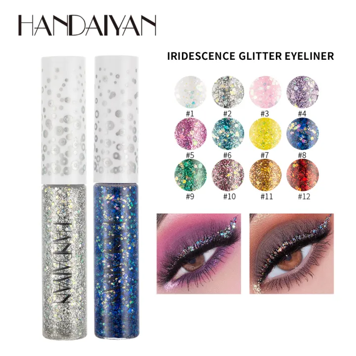 HANDAIYAN%20Glitter%20Eyeliner%20Colorful%20Diamond%20Shining%20Sequins%20Party%20Makeup%20Liquid%20Eye%20Liner%20Waterproof%20Blue%20Silver%20New%20-%20Image%203