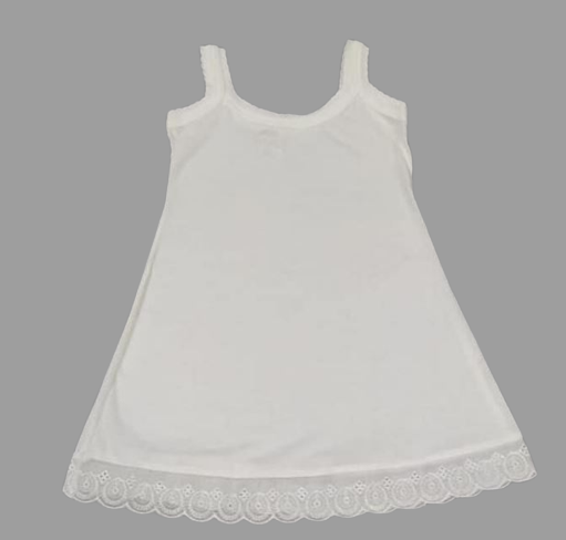 School Girl ’s Petticoat White Cotton Vest Top