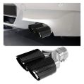 63 mm double silencer tip carbon car exhaust pipe rear tip inlet 2.5 inch outlet 3.5 inch. 
