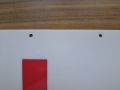plastic L board with the stiker L. 