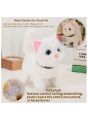 Electric Plush Cat, Electronic Interactive Toy, Persian Cat Stuffed Animal, Can Walking, Running, Meowing Wagging Tail Kitten, Interactive Companion Pets, Gift Toy for Kids Children's Birthday. 