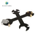 Keepang 1pc Steel Spanner Muti Use 5 IN 1 Wrench Installation Tool For 3D Printer Parts E3D MK8 Nozzles. 
