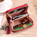 Coin purse Stylish Solid color Zipper hasp Leather wallet Candy color Compact Vintage wallet for Daily use Travel Parties Girls night out Gift for ladies. 