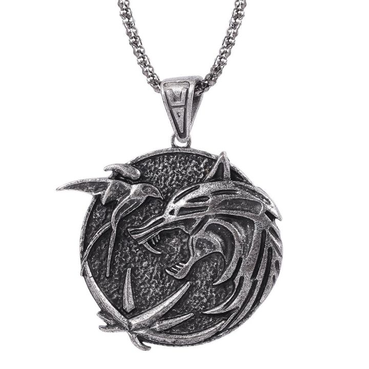 Vintage%20Gothic%20Fashion%20Witcher%20wizard%20Pendant%20Necklace%20Wolf%20Head%20Bird%20Shape%20Geralt%20Animal%20Collar%20Chain%20Punk%20Bijouteries%20For%20Men%20-%20Image%204