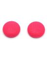 Women's Button Earings - Pink. 