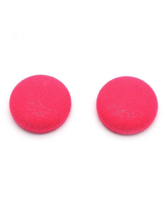 Women's Button Earings - Pink