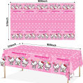 1Pcs PE Cute Kawaii Sanrio Hello Kitty Birthday Party Decoration Tablecloth Supplies Gifts. 