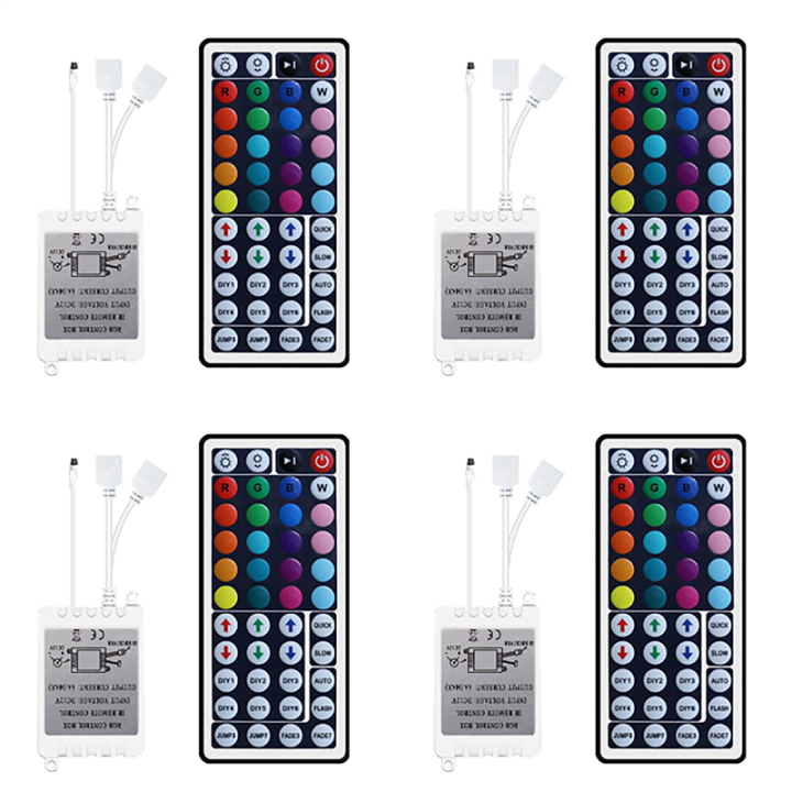 4X LED Strip RGB Control Box with Remote 44Keys RGB Control Box 44Key ...
