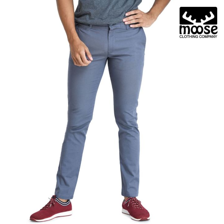 Moose Slim Fit Charcoal Chino Pants for Men - Casual & Formal Slim Fit Trousers
