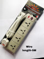 Sunco electric 4 Way Extension Wire cord (2M/5M) Multi Plug,Trailing Socket/wire Code (5A). 