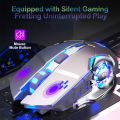 VAORLO 2.4G Wireless Gaming Mouse 1600 DPI LED Rechargeable Adjustable Gamer Silent mouse Mute Gamer Mouse Game Mice For PC Laptop. 