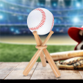 4 Set Wooden Baseball Stand Display Holder Softball Stand Display Baseball Stand Holder for Baseball Players Fans, Fine Workmanship. 