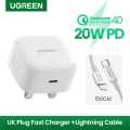 【UK 20W Charger】UGREEN 20W USB C Charger PD Fast Charger Block USB-C Wall Charger Power Adapter Compatible For Samsung Galaxy S24+ S24 Ultra/A iPhone 16 15 Max Pro Xiaomi 15 14 Pro Redmi K70 60 Pro HONOR 100 Pro 90 GT. 