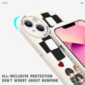 DEL for OPPO F19 / A95 / A74 4G Mobile Cover Boy Group BTS Square Phone Case PU Leather Soft Silicone Edge Back Cover. 