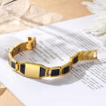 Strap Titanium Bangle Father For Personalized Name Men. 