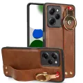 For Xiaomi Poco X5 Pro 5G Wristband Leather Back Phone Case. 