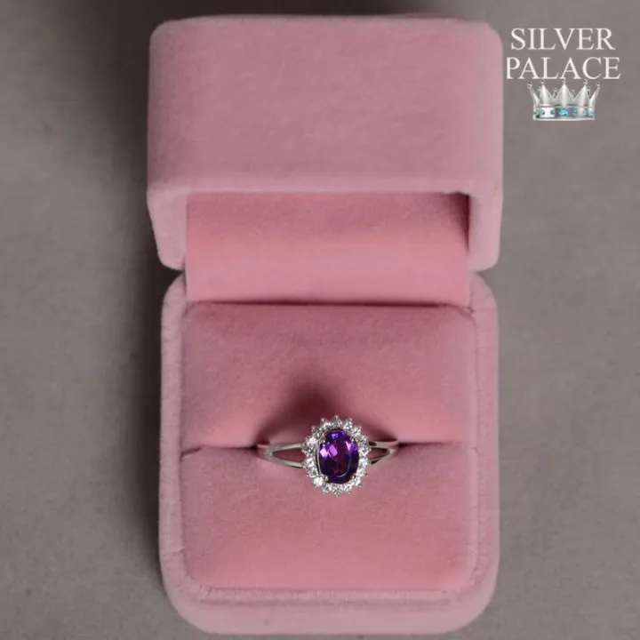 Natural%20Amethyst%20Stone%20Ring%20/%20100%25%20Silver%20&%20Natural%20Stones%20-%20Image%203
