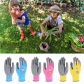 1 Pair Latex Kids Work Gloves Cartoon Animal Gardening Pink/Blue/ Gardening Antiskid Thickening Unisex Gloves. 