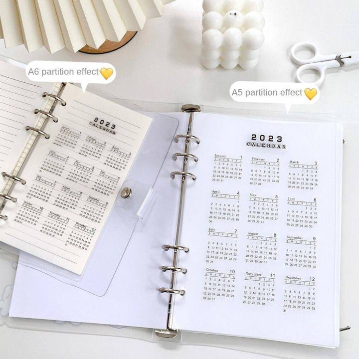 %E3%80%90ZOSR%E3%80%91LG01I9%20A5/A6%20Useful%20Office%20School%20Refillable%20Plastic%20Calendar%20Loose-leaf%20Ring%20Binder%20Index%20Divider%20Notepad%20Inner%20Paper%20Notebook%20Paging%20Separator%20-%20Image%205