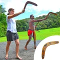 【Serendipity party】New Outdoor Kids Wooden Boomerang Toy Flying Wood High Intensity Shaped Funny Boy Game Gift Let your free time more interesting. 