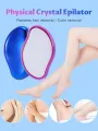 Colorful Crystal Hair Remover for Men and Women, Painless Epilator with Exfoliation, Washable Hair Removal Tool for Smooth Arms, Legs, and Back. 