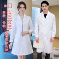 White Gown Pharmacy Summer Beauty Salon Workwear Doctor's Overall Women's Thin Room Nurses' Uniform Lab Coat Long Sleeve and Short Sleeve. 