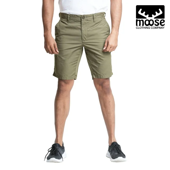 Moose Men’s Slim Fit Chino Short - Cactus Green 9