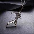 【IKE】Gothic Devil Wing Couple Necklace for Women Men Dragon Wing Love Heart Pendant Necklace Friendship Necklaces Family Jewelry. 
