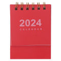 Simple Solid Color 2024 Mini Desktop Paper Calendar Dual Daily Scheduler Table Planner Yearly Agenda Organizer Desk. 