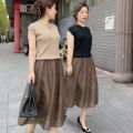 Hong Kong Style Lightly Mature Adult Lady like Woman Skirt Matching Set New Summer Two Pieces 2024 Women's Clothing High-Grade Sense Suit Younger. 