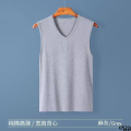 Cotton Collar Casual Sports Summer Vest Men's Undershirt Sleeveless Slim Fit Old Man v Cotton Thin Chicken Neck Shirt. 