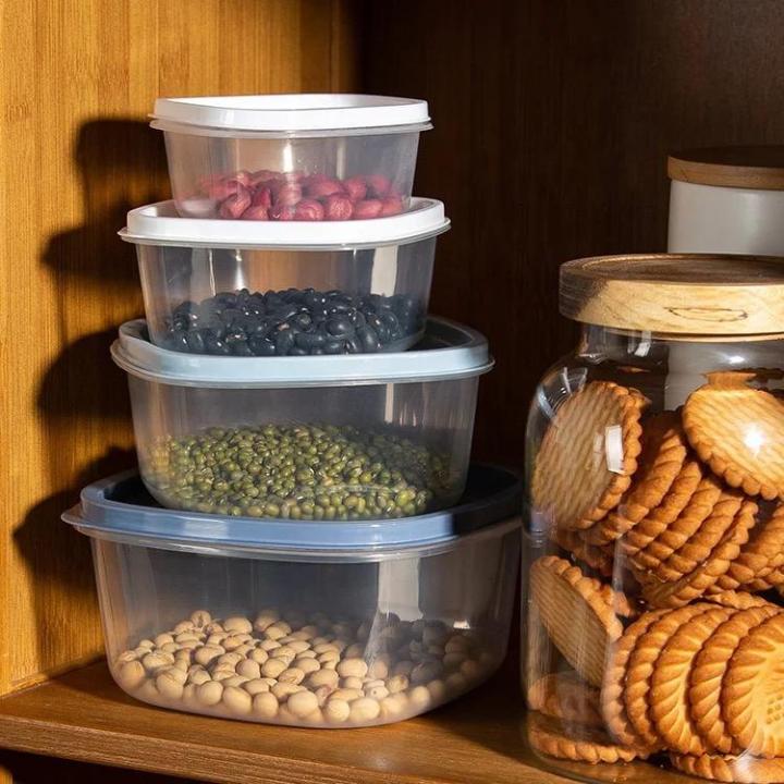 Fresh Keeper 7-Piece Clear Storage Box Set Kitchen Storage Box Set ...