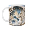 Creative 3d Ceramic Mug Space Design Snowman Santa Coffee Cup Tea Milk Mug S For Kids Adults. 