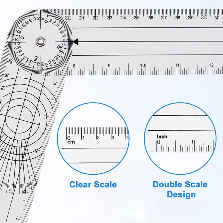 Protractor Pack of 5 Protractor Angle Spinal Ruler Orthopaedic Ruler ...