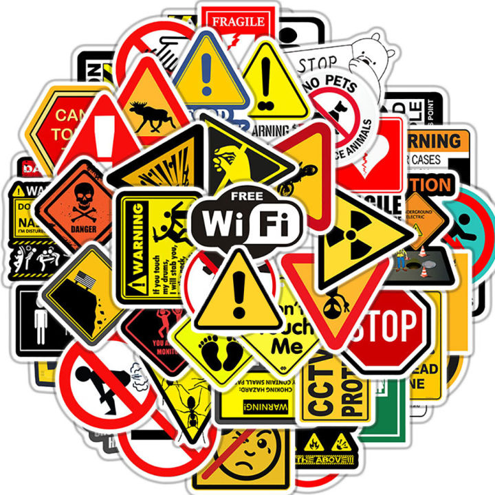 40pcs%20Warning%20Signs%20Stickers%20Logo%20Stickers%20for%20Laptop%20Scrapbook%20Journal%20Kids%20Girls%20Boys%20Stickers%20-%20Image%202