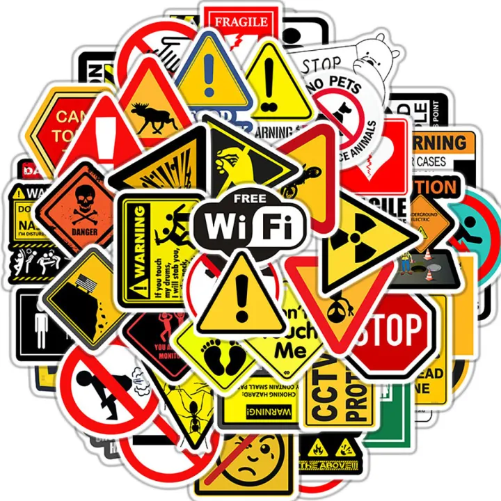 40pcs%20Warning%20Signs%20Stickers%20Logo%20Stickers%20for%20Laptop%20Scrapbook%20Journal%20Kids%20Girls%20Boys%20Stickers%20-%20Image%202